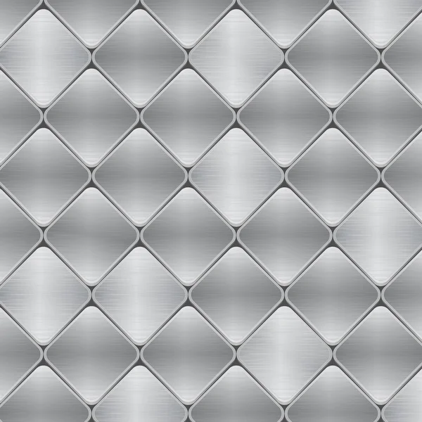 Escovado metal mosaico azulejo fundo — Vetor de Stock