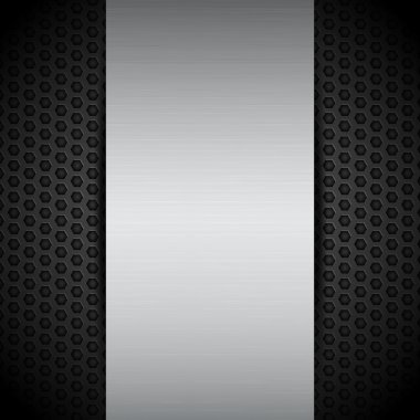 Metalik panel fırçalanmış siyah mesh