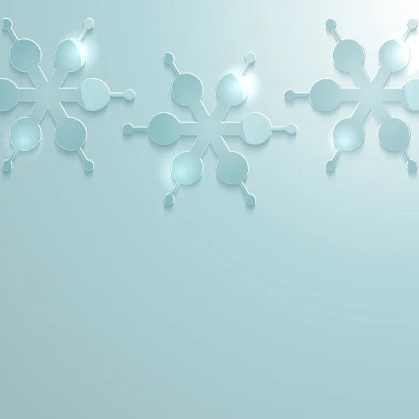 Glossy Christmas snow flakes — Stock Vector