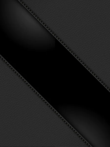 Black leather panels on black — Stock Vector