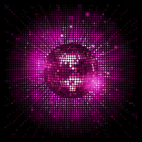 Disco boule rose fête fond ai — Image vectorielle