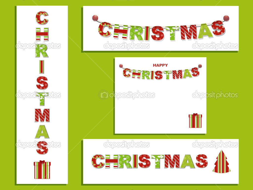 Weihnachten Brief Banner Stockvektor Elaineitalia 37125617