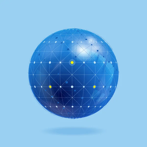 Globo de red — Vector de stock