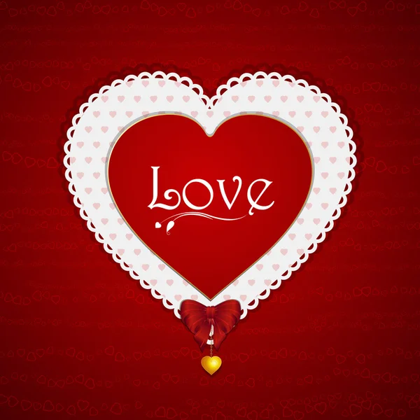 Valentine heart card — Stock Vector