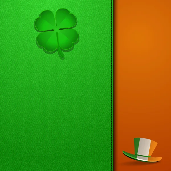 St Patricks Day fundo de couro — Vetor de Stock