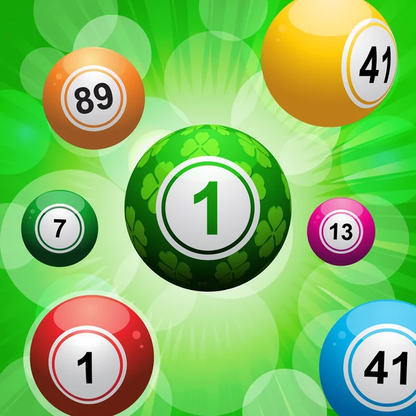 Lucky clover bingo bal burst — Stockvector