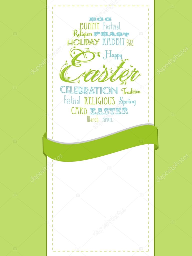 easter background with ribbon