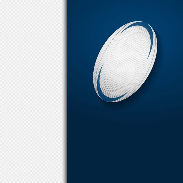 Rugby míč pozadí panelu — Stockový vektor
