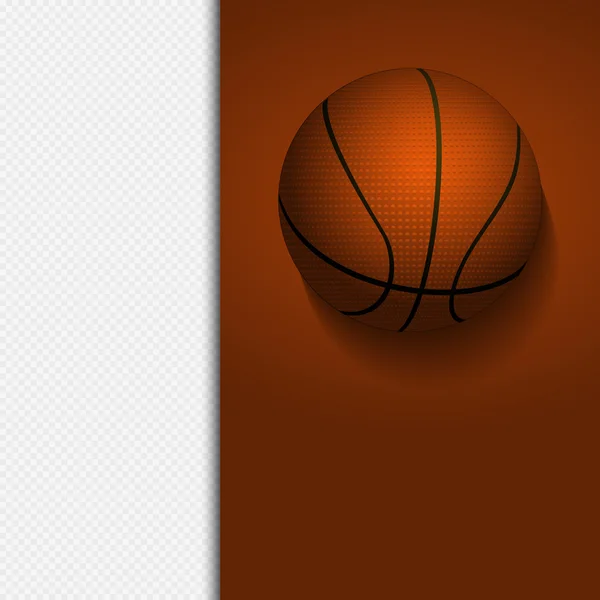 Fondo frontera de baloncesto en blanco — Vector de stock