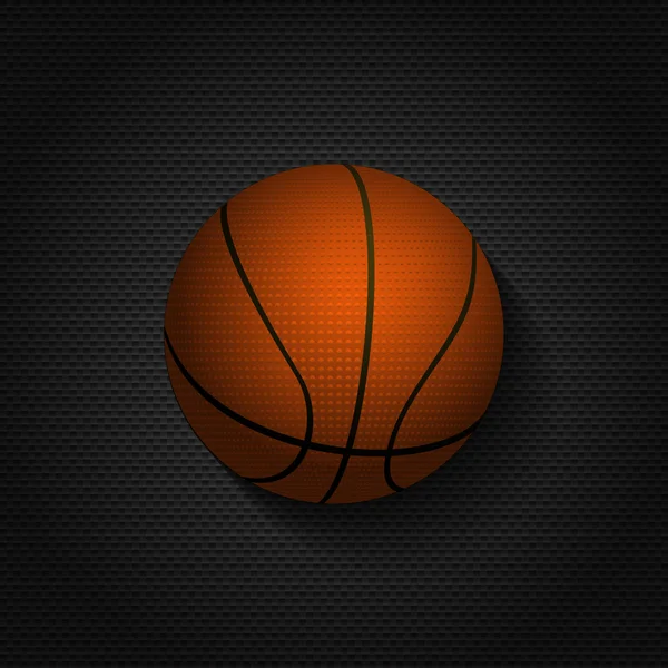 Basketballhintergrund auf schwarzem Mesh — Stockvektor