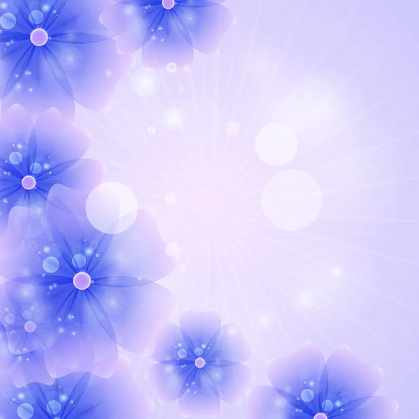 Blumiger Hintergrund lila — Stockvektor