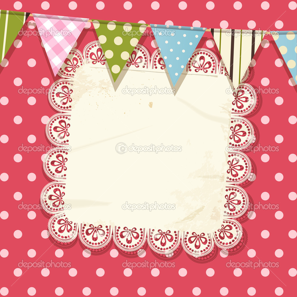 Doily and bunting background