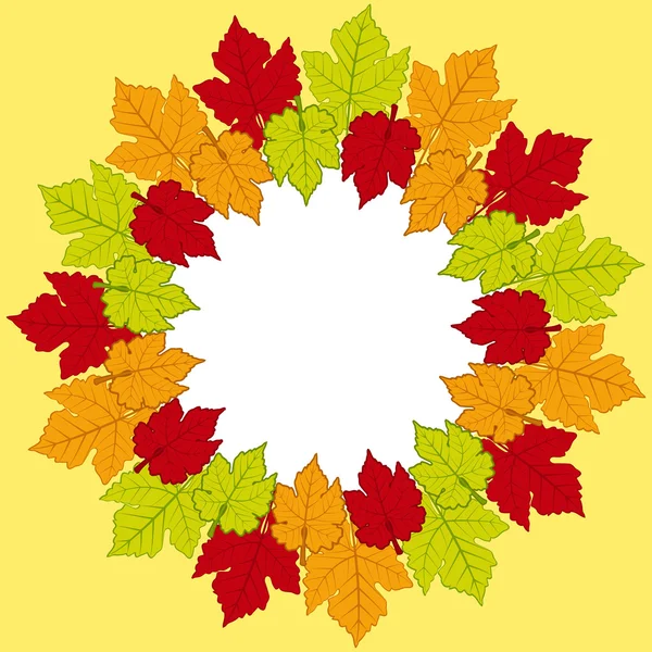 Herbst Blatt Rand Hintergrund — Stockvektor