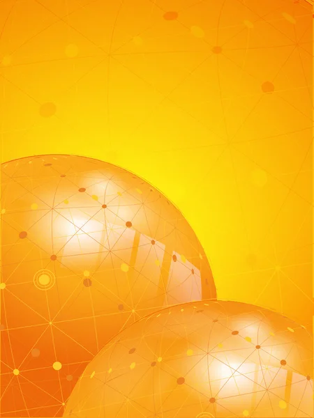 Портрет помаранчевої мережі глобус фону — стоковий вектор