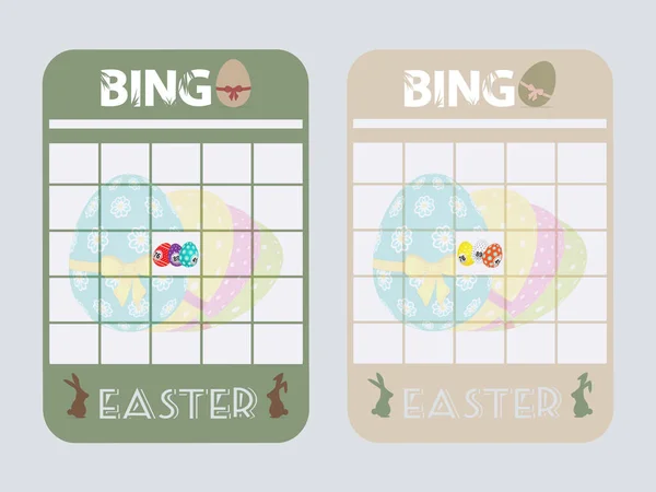 Découpez Les Cartes Bingo Vides Espace Copie Pâques Décorées Avec — Image vectorielle