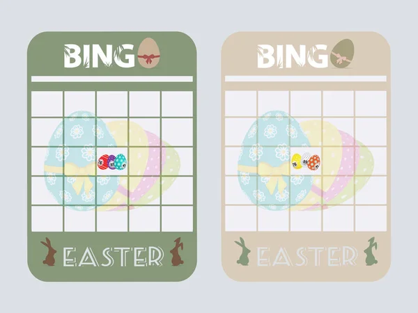 Ausschneiden Easter Celebrative Blank Copy Space Bingo Karten Mit Text Stockvektor