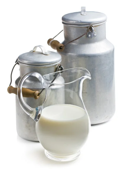 Melk in een glas werper — Stockfoto