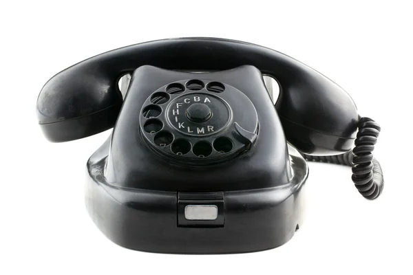 Antique black phone — Stock Photo, Image