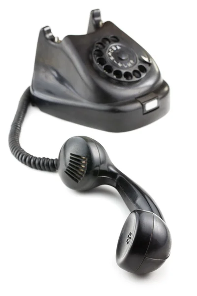 Antieke zwarte telefoon — Stockfoto