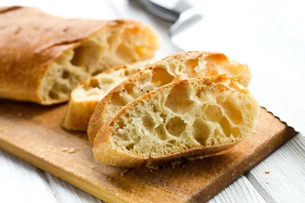 Ciabatta-Brot in Scheiben — Stockfoto
