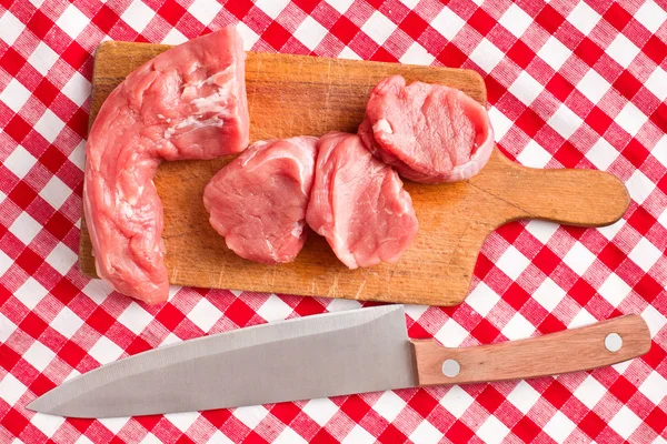 Sliced raw pork meat — Stock Photo, Image