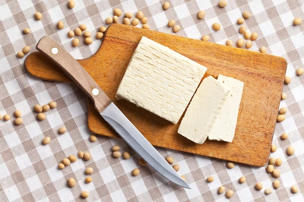 Tofu a sójové boby — Stock fotografie