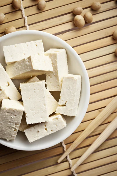 Tofu en soja bonen — Stockfoto