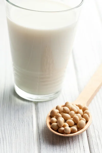 Soja e leite de soja — Fotografia de Stock