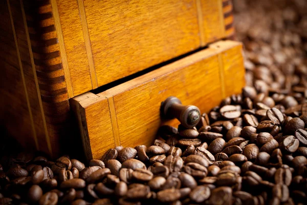 Detail van antieke koffiemolen — Stockfoto