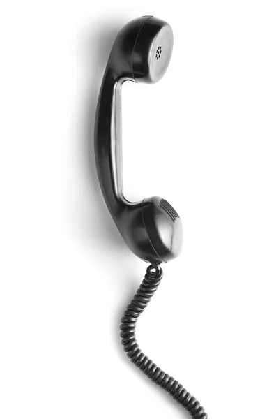 Black vintage telephone handset — Stock Photo, Image