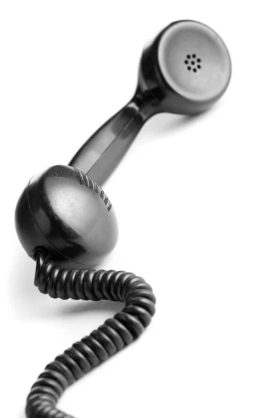 Black vintage telephone handset — Stock Photo, Image