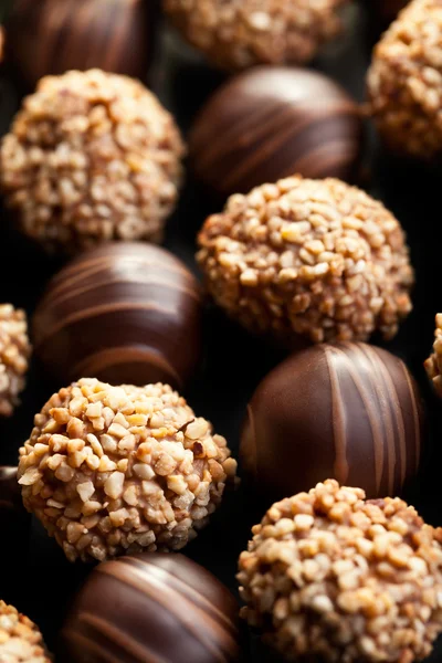 Cioccolato praline sfondo — Foto Stock