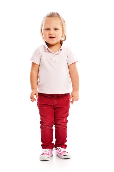 Happy little child posing in studio — Stock Photo, Image