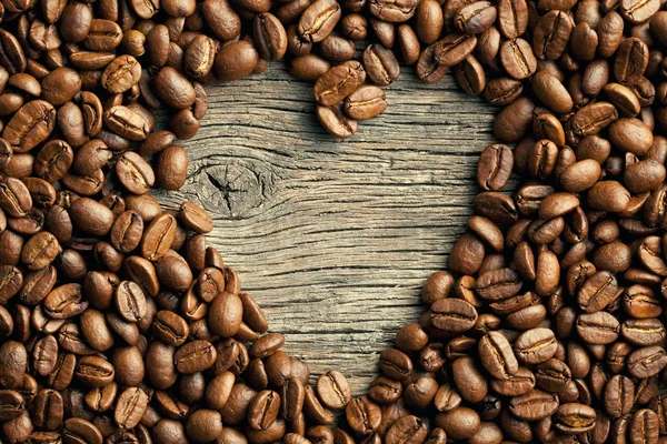 Coffee beans with heart — Stock Photo, Image