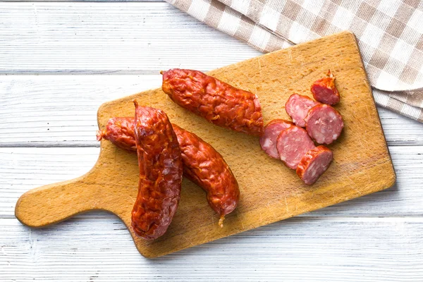 Sliced pork sausage — Stock Photo, Image