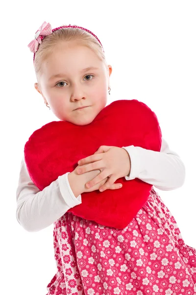 Bambina con cuore — Foto Stock