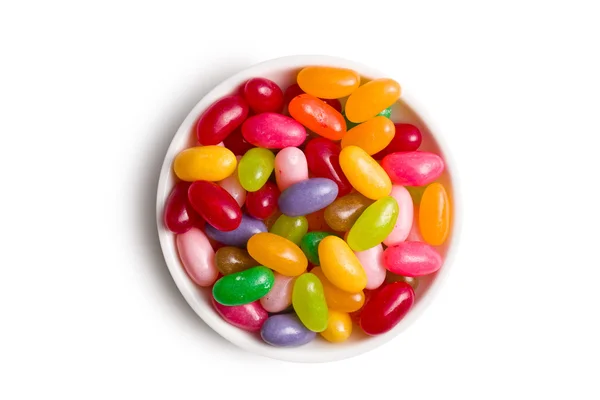 Jelly beans in kom — Stockfoto