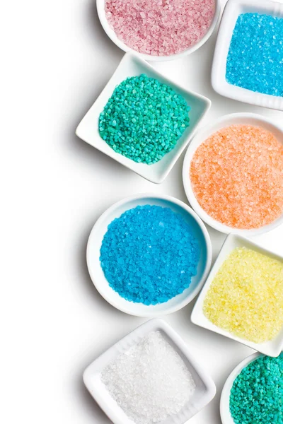 Diversi colori di sale da bagno — Foto Stock