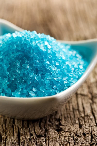 Blue bath salt — Stock Photo, Image