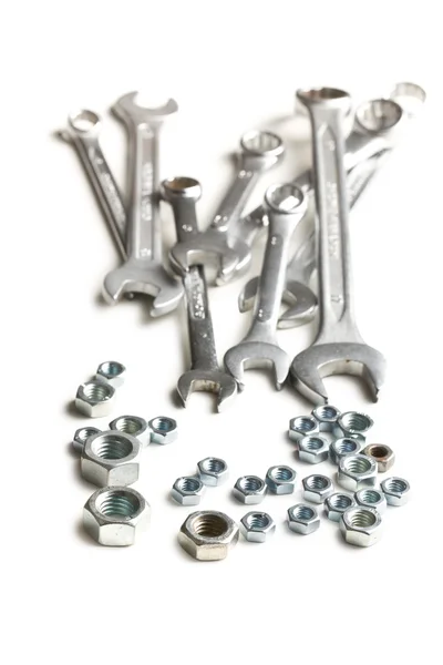 Spanners and nuts — Stock Photo, Image