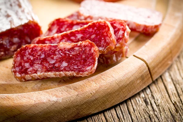 Gourmet skivad salami — Stockfoto