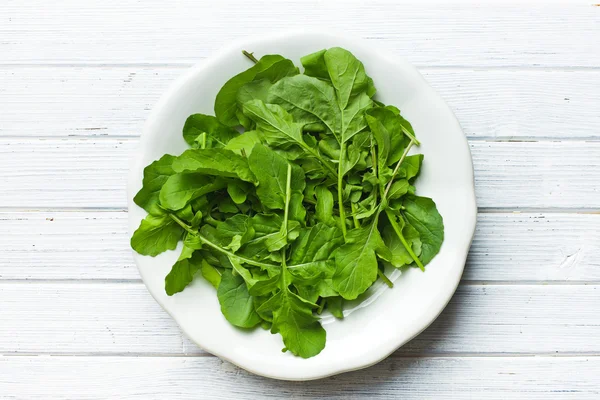 Fresh arugula leaves — Stock Photo, Image