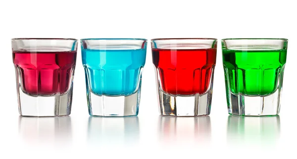 Various colorful liquors — Stock Photo, Image