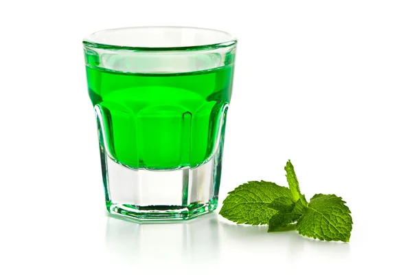 Green mint liquor — Stock Photo, Image