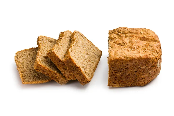 自家製全粒小麦のパンのスライス — ストック写真