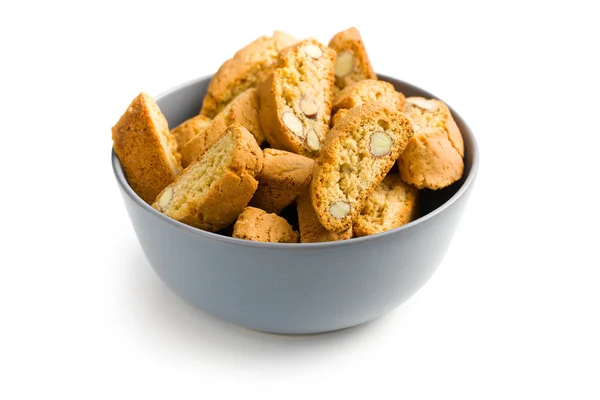 Cantuccini cookies i skål — Stockfoto