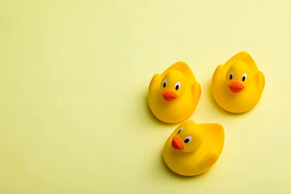 Yellow bath ducks — Stock Photo, Image