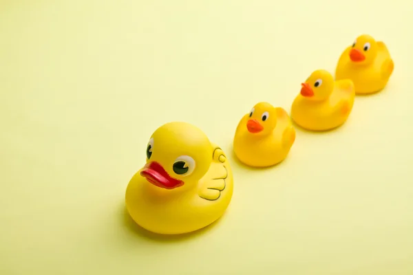 Yellow bath ducks — Stock Photo, Image