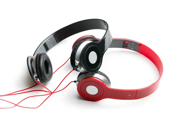 Black and red headphones — Stock Photo, Image
