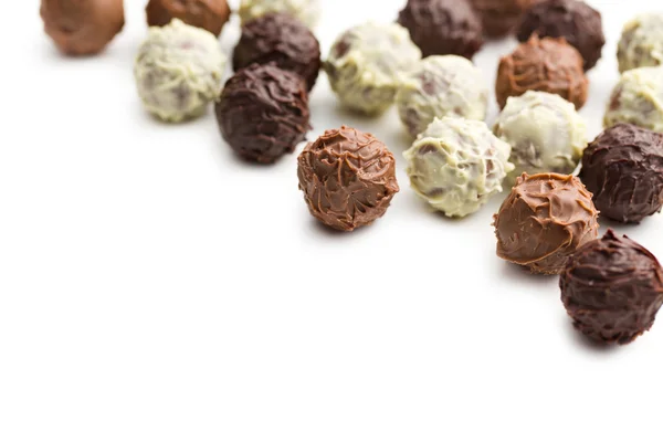 Mix van chocolade truffels — Stockfoto